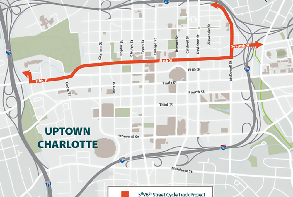 Construction starting on Phase 2 of CycleLink in Uptown Charlotte